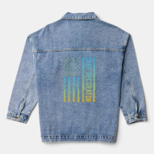 Chaqueta Vaquera Bandera de Estados Unidos amarillo azul - Decorado