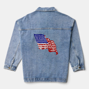 Chaqueta Vaquera Bandera de Estados Unidos, bandera de Estados Unid