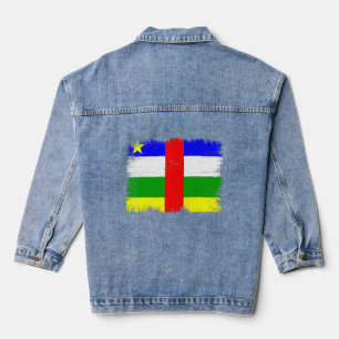 Chaqueta Vaquera Bandera de la República Centroafricana antigua