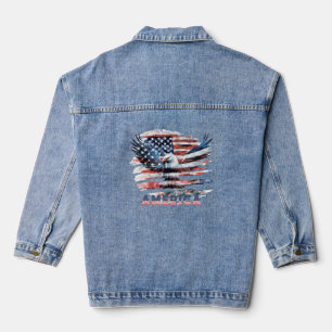 Chaqueta Vaquera Bandera de los Estados Unidos. América