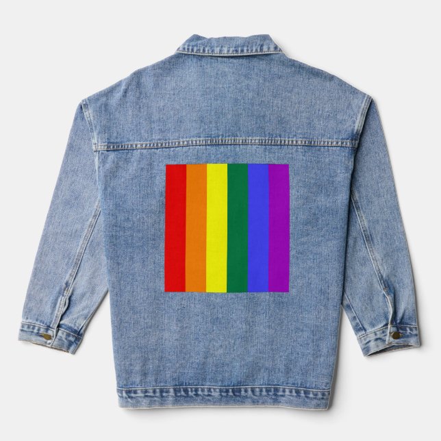 CHAQUETA VAQUERA BANDERA DE RAINBOW DE IGUALDAD LGBTQ+ (Reverso )