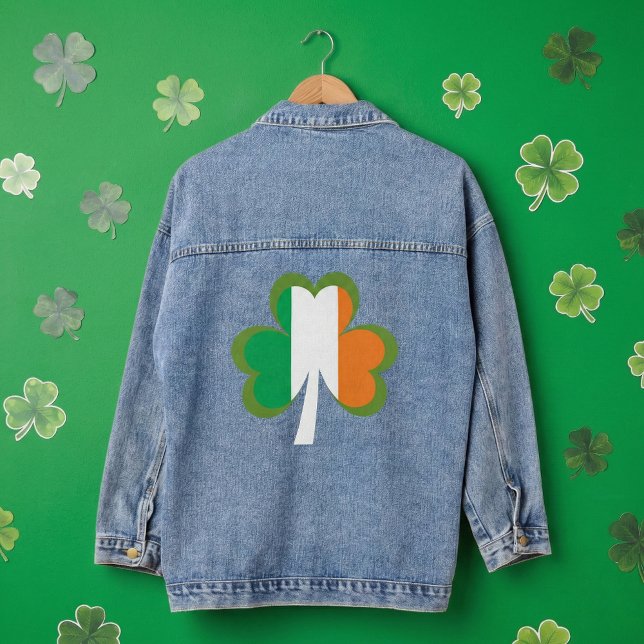 Chaqueta Vaquera Bandera de Shamrock de Irlanda (Subido por el creador)