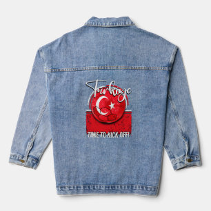 Chaqueta Vaquera Bandera de Türkiye, equipo de fútbol retro