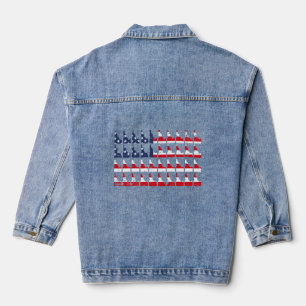 Chaqueta Vaquera Bandera Estadounidense Idaho Dios bendiga Al Vinta