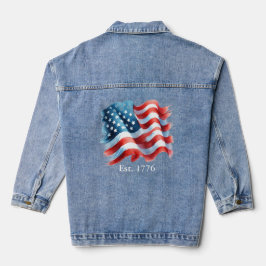 Chaqueta Vaquera Bandera estadounidense Jean Jacket