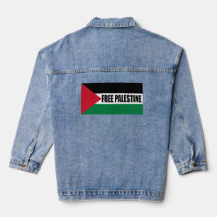 Chaqueta Vaquera Bandera palestina, Salven Gaza, liberen Gaza