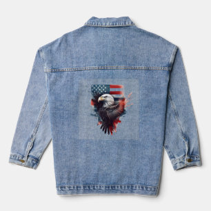 Chaqueta Vaquera Bandera patriótica estadounidense Bald Eagle