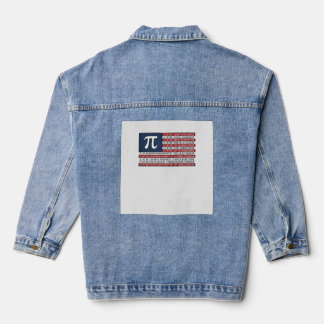 Chaqueta Vaquera Bandera patriótica Pi vintage diseño vectorial mat