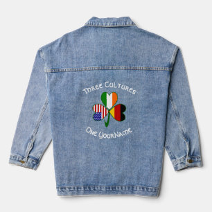 Chaqueta Vaquera Banderas de Alemania Irlanda EE. UU. Trébol Person