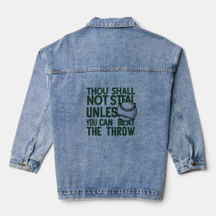 Chaqueta Vaquera Béisbol robando camiseta de humor