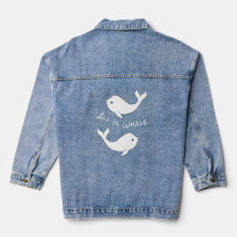 Chaqueta Vaquera Beluga Whale Pun Denim Jacket