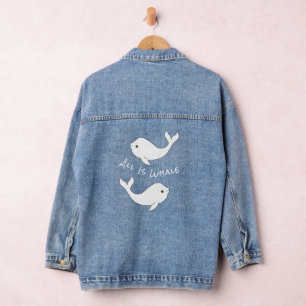 Chaqueta Vaquera Beluga Whale Pun Denim Jacket