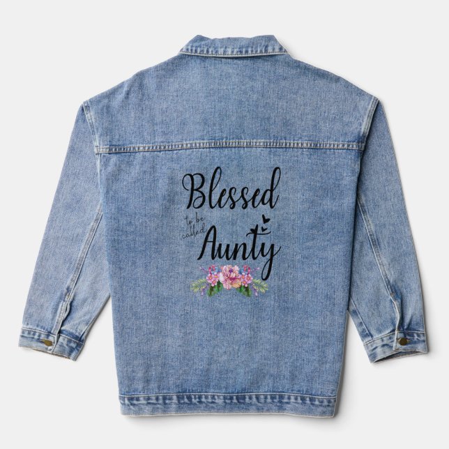 Chaqueta Vaquera Bendita De Ser Llamada Aunty Floral Aunty Aunty (Reverso )