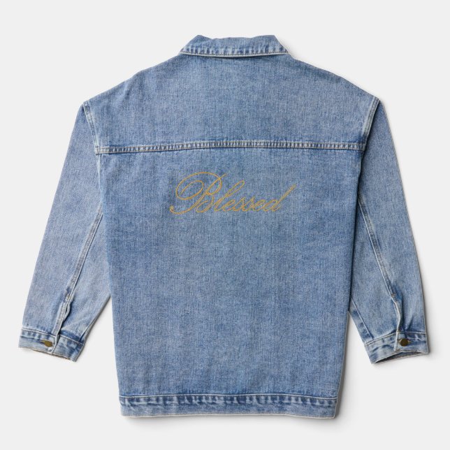 Chaqueta Vaquera Bendito en oro con purpurina de plata (Reverso )