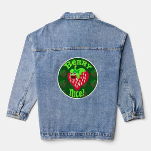 Chaqueta Vaquera Berry Nice Cute Strawberry Personalizado Fun Art
