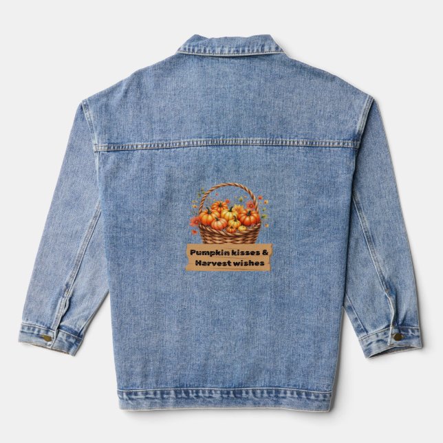 Chaqueta Vaquera Besos de calabaza y deseo de cosecha se van de enc (Reverso )