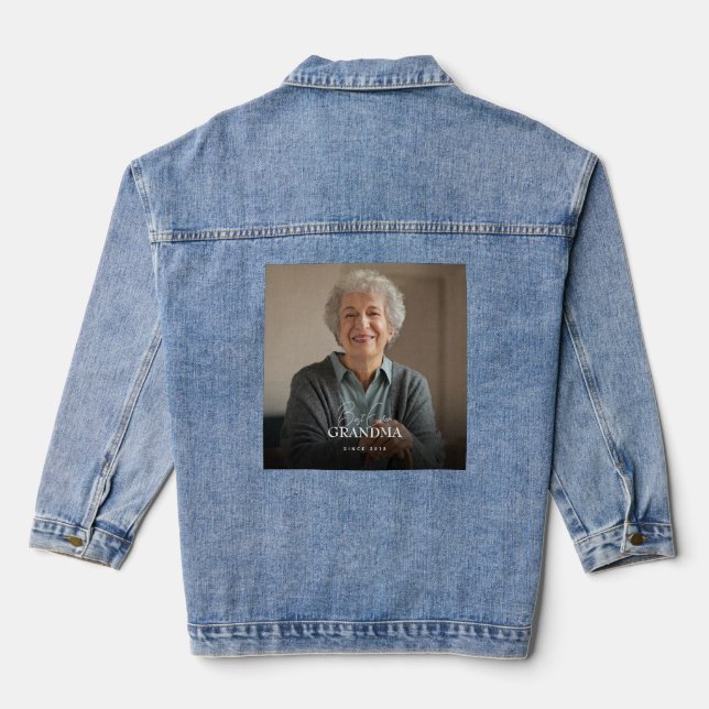 Chaqueta Vaquera Best Ever Grandma Since 20XX Simple Elegant Photo (Reverso )