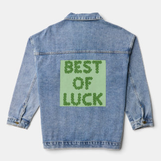 Chaqueta Vaquera Best of Luck Clovers Greeting