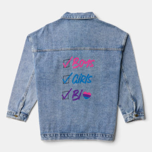 Chaqueta Vaquera Bisexual Bi Pride Bandera Niños Chicas Bi 2