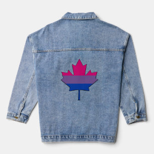 Chaqueta Vaquera Bisexualidad orgullo hoja de arce