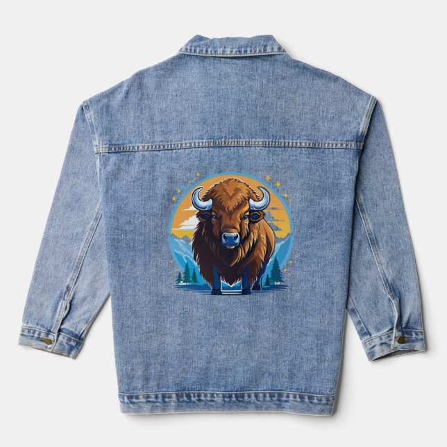 Chaqueta Vaquera bisonte americano (Reverso )
