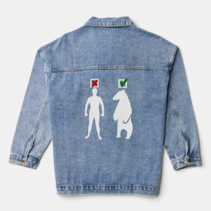 Chaqueta Vaquera blanco meme feminista de hombre o oso