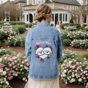 Chaqueta Vaquera Blooming Heart Bichon KiniArt