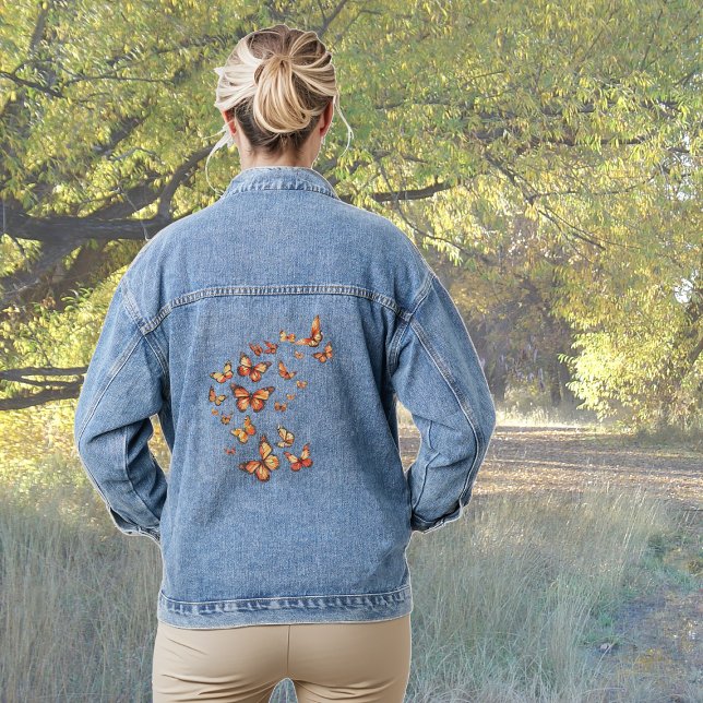 Chaqueta Vaquera Bloqueo de mariposas naranja (Subido por el creador)