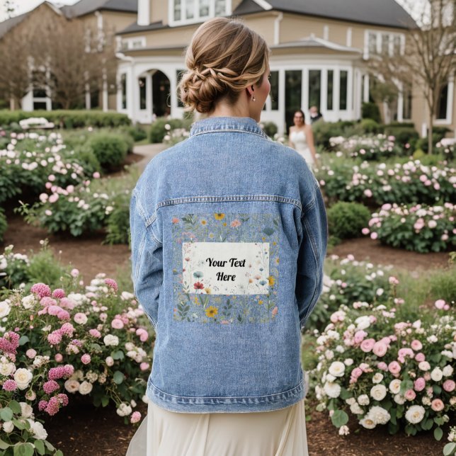 Chaqueta Vaquera Blossom in Style: Personalizable (Reverso Boda)