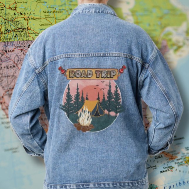 Chaqueta Vaquera Blue Denim Jean Jacket Road Trip Camp Ground (Subido por el creador)