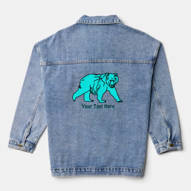 Chaqueta Vaquera Blue Kodiak Bear (Reverso )