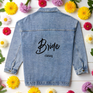 Chaqueta Vaquera Boda Bride Black Script