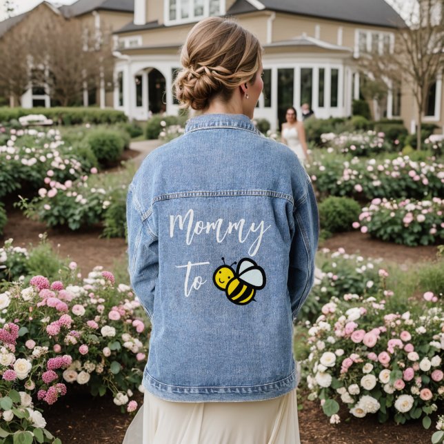 Chaqueta Vaquera Boda de Baby Shower Mommy to Bee  (Reverso Boda)