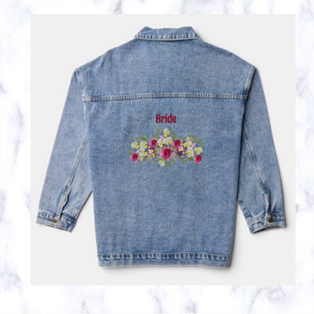 Chaqueta Vaquera Boda del Arreglo Floral Editable (Subido por el creador)