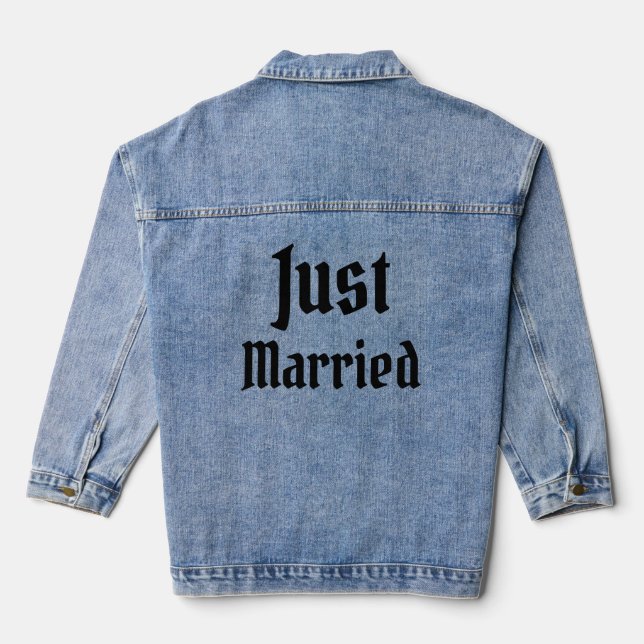 Chaqueta Vaquera Boda gótica recién casada novia Groom Jean (Reverso )