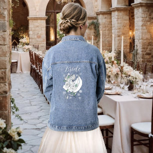 Chaqueta Vaquera Bodas de Dragones de Rosas de Fantasía Blancas Ele