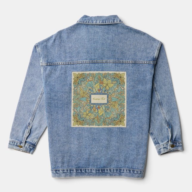 Chaqueta Vaquera Boho Chic Embroidered-Look Custom Denim Jacket (Reverso )