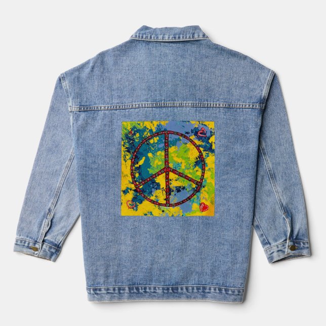 Chaqueta Vaquera Boho de paz Denim Jacket (Reverso )