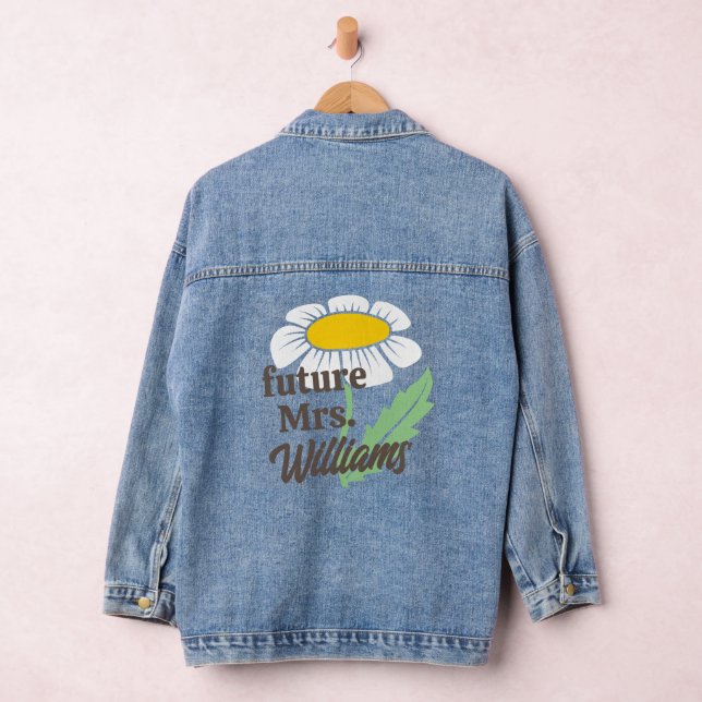 Chaqueta Vaquera Boho Simple Daisy Future Sra. Apellido Novia (Hangar)