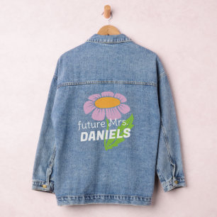 Chaqueta Vaquera Boho Simple Flower Future Sra. Apellido Bride