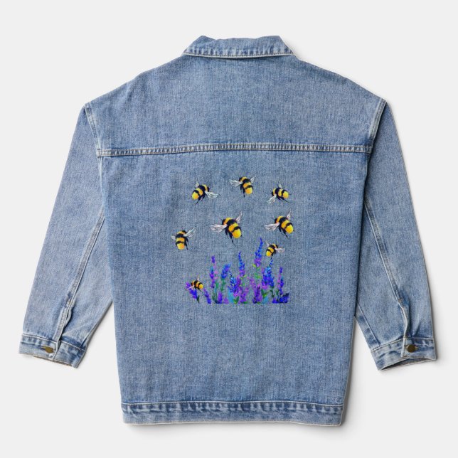 Chaqueta Vaquera Bola de abejas voladoras Denim (Reverso )