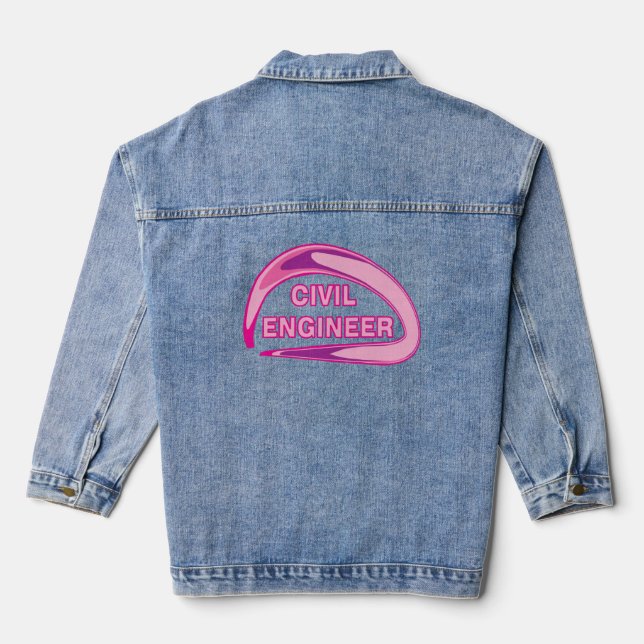 Chaqueta Vaquera Bolas de golf de Ingeniería Civil Rosa (Reverso )