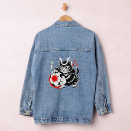 Chaqueta Vaquera Bold Samurai Cat Jackets for Women