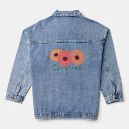 Chaqueta Vaquera Bonito Boho Gerbera Primavera Flores+Nombre person