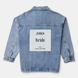 Chaqueta Vaquera Bonito de novia Polka Dot Personalizado Boda del p