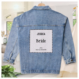 Chaqueta Vaquera Bonito de novia Polka Dot Personalizado Boda del p