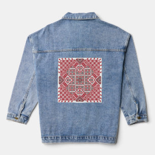 Chaqueta Vaquera Bordado palestino patrón 2