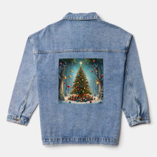 Chaqueta Vaquera Bosque Encantado de Navidad: Árbol con Adornos