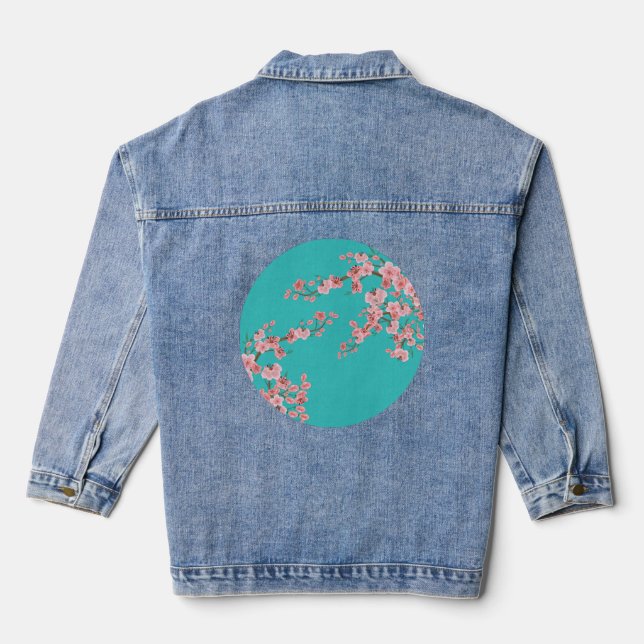 Chaqueta Vaquera Botanical Cherry Blossom Denim Jacket (Reverso )