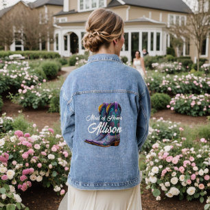 Chaqueta Vaquera Botas de vaquero elegantes de dama de honor